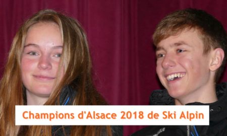 Lou Herrmann et Robin Boileau Champions d’Alsace 2018 de Ski Alpin