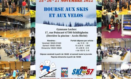 Bourse aux skis et aux vélos à Schiltigheim 25 au 27/11
